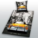 Herding 445960050 Bettw&auml;sche New York Taxi / 80x80 + 135x200 cm, Linon