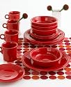 Fiesta 16-Piece, Service for 4 Dinnerware Set, Scarlet