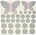 DK Leigh Vinyl Wall Art, Motif Pink and Brown