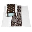 New Arrivals Burp Cloths - Blue/ Brown Dot