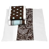 New Arrivals Burp Cloths - Blue/ Brown Dot