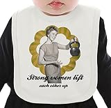 Strong women lift ネクタイを有する有機ビブ Medium
