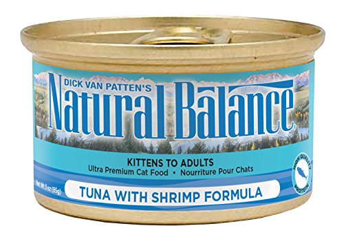 Natural Balance Tuna with Shrimp Formula Wet Cat Food, 3-Ounce Can (Pack of 24)