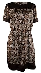 Short Sleeves Animal Print Snake Print  Dress