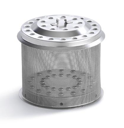 LotusGrill Conteneur à charbon en acier inoxydable pour le barbecue de table sans fumée au charbon de bois 2,5 kg