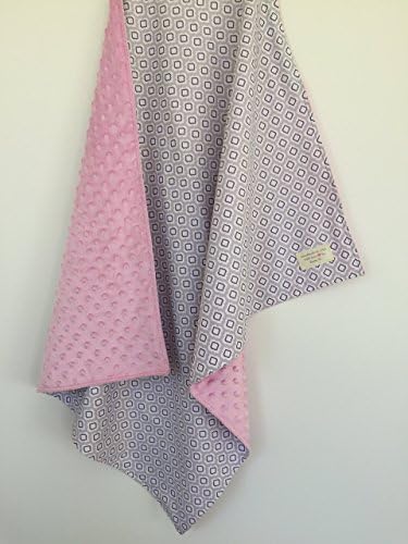 Minky Baby blanket, stroller blanket, car seat blanket, swaddling blanket, Baby girl gift.