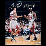 Michael Jordan/Scottie Pippen Dual Autographed Chicago Bulls "20th Anniversary Championship Pound" 16x20 Photo - Unframed and Limited to 72
