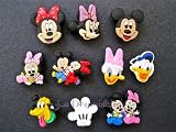 Set of 10 Mickey Mouse Style Your Crocs Fun Clips Shoe Clogs Charms