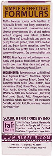 Alaffia - Melon & Shea Butter Harmonizing Facial Cleanser, 3.4 Ounces