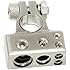 Earthquake Sound UBT0488 Platinum Plated Universal Positive and Negative 0/4/8/8 Gauge Battery Terminal