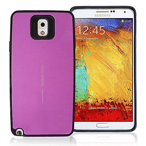 Galaxy NOTE 3 Case, [Heavy Drop Protection] GoosperyÂ® Focus Bumper [TPU & Polycarbonate] Dual Layered Hybrid Case [Shock Absorption] Cover for Samsung Galaxy NOTE 3 [Galaxy NOTE III] - Purple