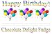 Birthday Balloons Chocolate Delight Fudge Box