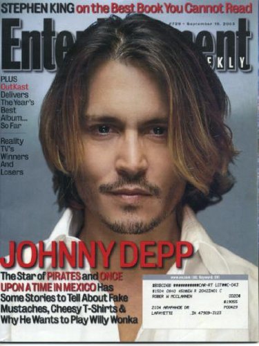 Entertainment Weekly September 19, 2003 Johnny Depp, Stephen King/Ron McLarty, OutKast, Jhumpa Lahiri