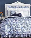 Lauren Ralph Lauren "Palm Harbor" Octagonal Comforter, Twin Blue/White
