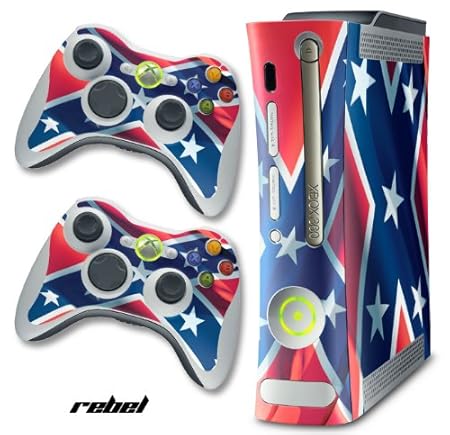 XBOX 360 Console Rebel Flag Design Decal Skin - System & Remote Controllers - Rebel Flag