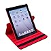 HDE iPad 2 iPad 3 iPad 4 Rotating Case 360 Degree Magnetic Cover Stand for 2nd 3rd 4th Generation iPad (Red Cartoon)
