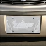South Florida Bulls Silver Mirrored Flame License Plate