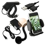 FOR HTC SENSATION 4G HOLDER MOUNT + USB + CAR + HOME CHARGER