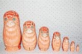リアル☆猫マトリョーシカ　7個組（オレンジ）　【マトリョーシカ】の画像