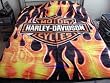 HARLEY DAVIDSON hot flames twin plush mink blanket