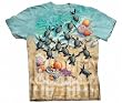 Mountain Evolution Green Turtle Hatchling T-shirt 100% Ring-spun Cotton Fitted Shirts in Adult Sizes