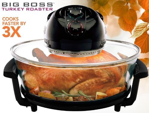 Big Boss 1300 Watt Oval Rapid Wave Oven and Turkey Roaster, Black, 17.5 Quart Big Boss 1300 Watt Oval Rapid Wave Oven and Turkey Roaster, Black, 17.5 Quart