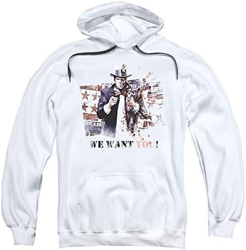 Arkham City We Want You | Adult Pull-Over Hoodie | Batman Sweatshirt | White XXX-Large