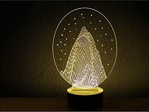 Creative 3d Illusion Optional Visual Light Deco Desk Lamp ,Hocn® Christmas Gift for Family ,Friends ,Relatives (Usb Port, Snow Scene)