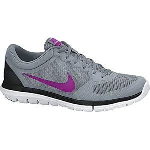 Women's Nike Flex Run 2015 Running Shoe Dove Grey/Black/Fuchsia Size 10 M US