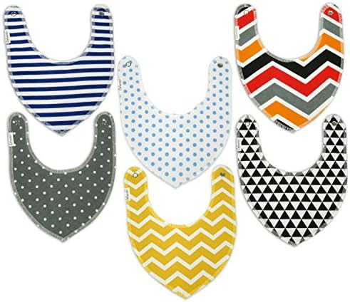 Drool Bibs By Colwares - 100% Cotton Baby Drool Bibs (Boys, 6-Pack)