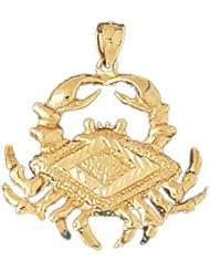 Dazzlers Solid 14 karats Gold Crab Charm Pendant available in three colors from jewelsberry (weights: 4.5 grams only)