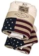 Patriotic Natural Sweater with a USA Stars & Stripes Flag on the Front