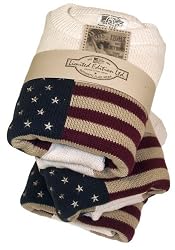 Patriotic Natural Sweater with a USA Stars & Stripes Flag on the Front