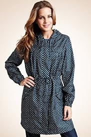 Spot Print Long Sleeve Hooded Parka