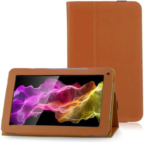 ProntoTec Ultra Slim Lightweight Smart-shell Stand Leather Case Cover for 9 Inch ProntoTec A20 Android Tablet(Brown)