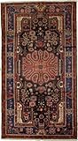 IMAGE OF 5'0 x 9'2 Navy Blue Persian Hand Knotted Wool Nahavand Rug