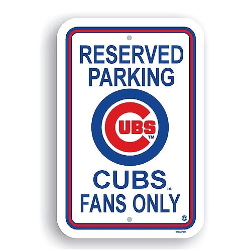 Chicago Cubs Reserved Parking Sign