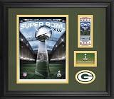 Green Bay Packers Framed Program and Ticket Collage | Details: Super Bowl XLV Champion