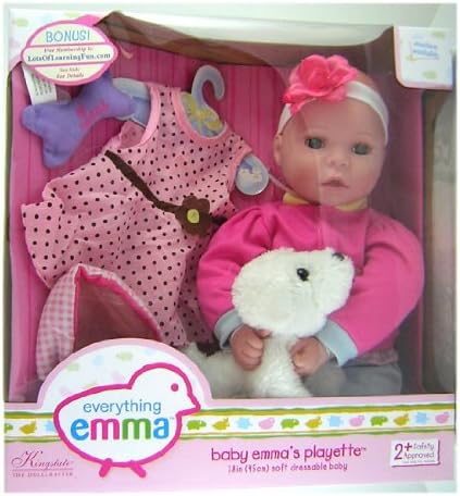 Everything Emma - 18" Baby Emma Playette -Spotted Dress & Dog
