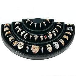 36 Slot 3 Tier Black Ring Display Foam Jewelry Stand