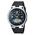 CASIO Collection AW-82-1AVES - Reloj de caballero de cuarzo, correa de resina color negro (con cron�metro, alarma, luz)