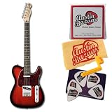 Squier by Fender Standard Telecaster Bundle with Strings, String Winder, Pick Card, and Polishing Cloth - Antique Burst, Rosewood Fretboard
