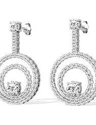 2.50 ctw Beautiful Circle Diamond Antique Style Earrings G SI-1 1