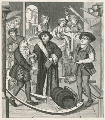 MEDIEVAL BEER TAX/FRANCE - Art Print - Medium - 28x35cm