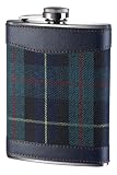 from Premier Housewares Premier Housewares 8 oz Stainless Steel Hip Flask with Tartan, 14 x 10 x 3 cm, Green Model 0508266