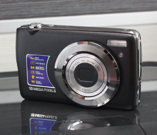 For Sale EDEALLINE 15.0MP 2.7TFT Digital Camera DC-1529 5X Optical Zoom,4X Digital Zoom - Black