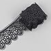 Yontree Floral Venise Lace Applique Bridal Wedding Applique Black 3 yards