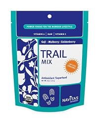 Navitas Naturals Organic Goji Berry, Mulberry And Goldenberry, Raw Antioxidant Trail Mix Trail Power, 16-Ounce Bag