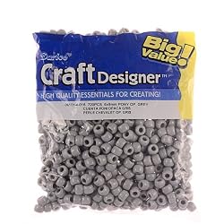 Pony Beads, Gray OP, 6 x 9mm, 720pc Pkg