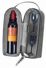 Wine Service for two Set- Carrier, Glasses, corkscrew, stopper